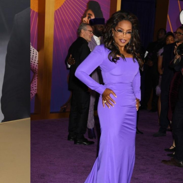 Oprah Winfrey 2022. (lijevo) i u prosincu 2023. (desno)