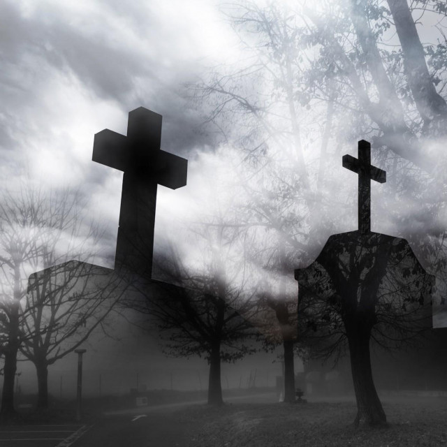 Groblje, ilustracija