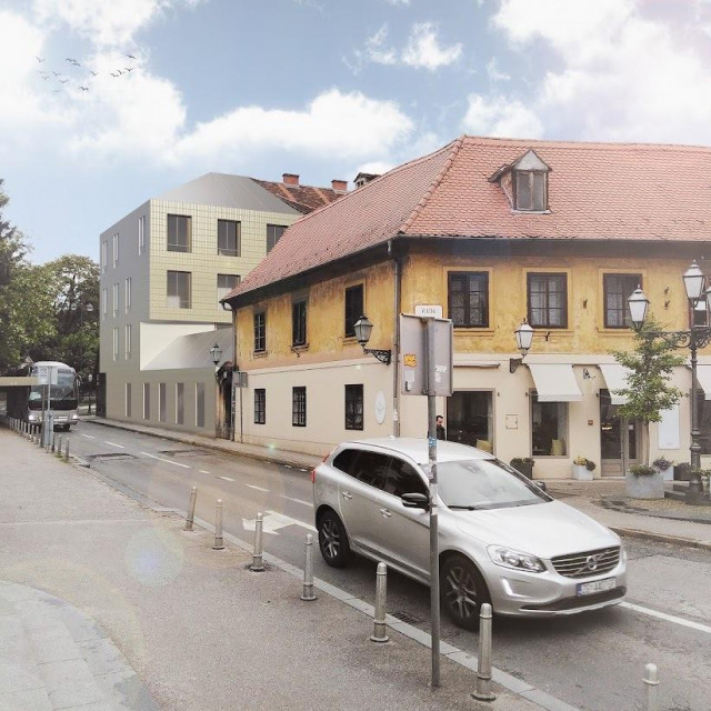 U prizemlju je poslovni prostor za ugostiteljstvo, te po jedan stan u prvom, drugom i trećem katu. Stan u trećem katu ima galeriju u tavanskom prostoru