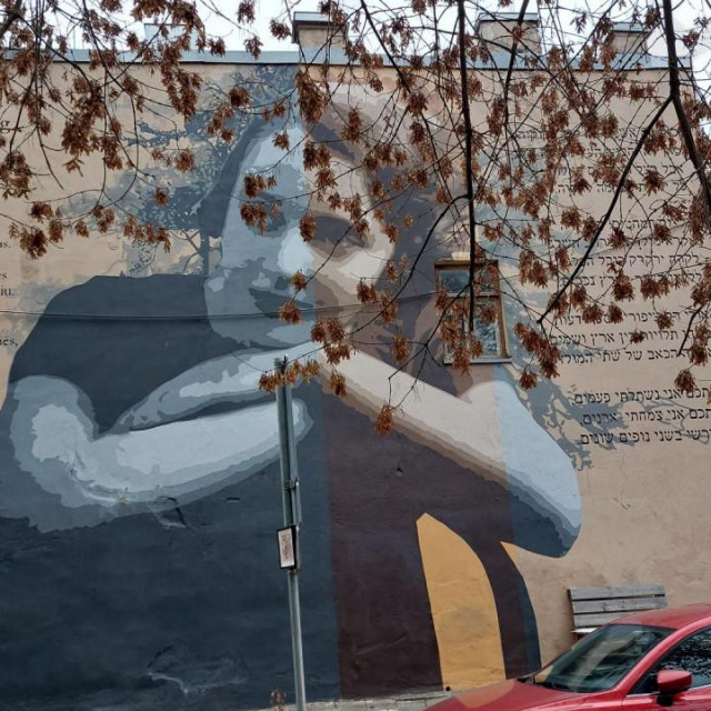 Mural u litavskom Kaunasu, gradu u kojem je Lea Goldberg provela dio djetinjstva