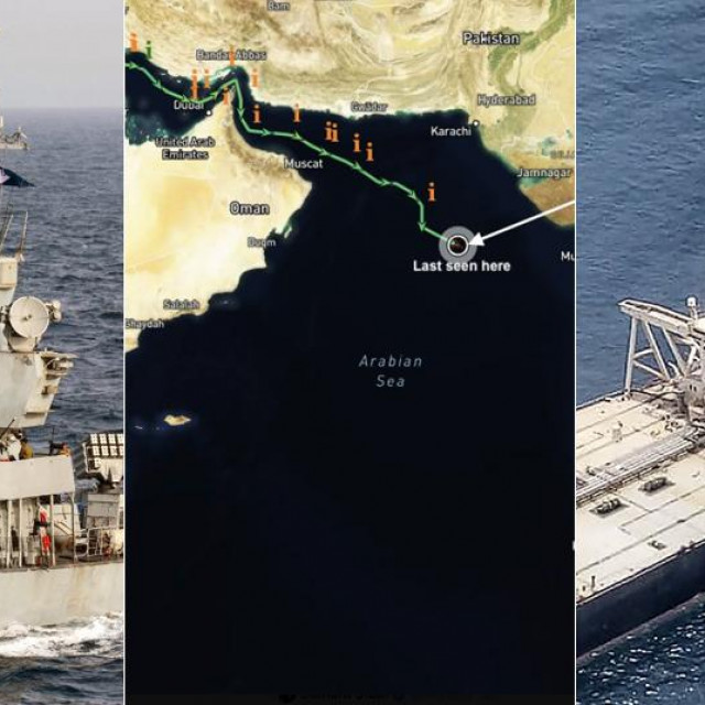 Pozicija na kojoj se nalazio tanker