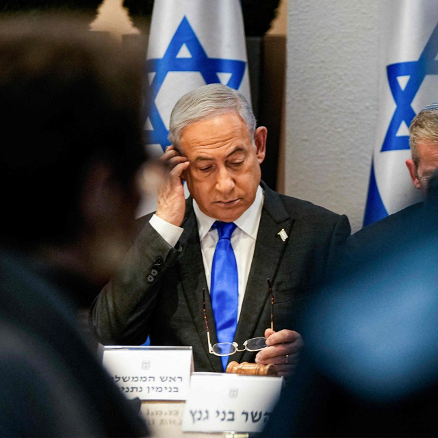 Izraelski premijer Benjamin Netanyahu na sjednici vlade
