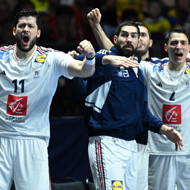 Francuzi Nicolas Tournat, Nikola Karabatić i Yanis Lenne