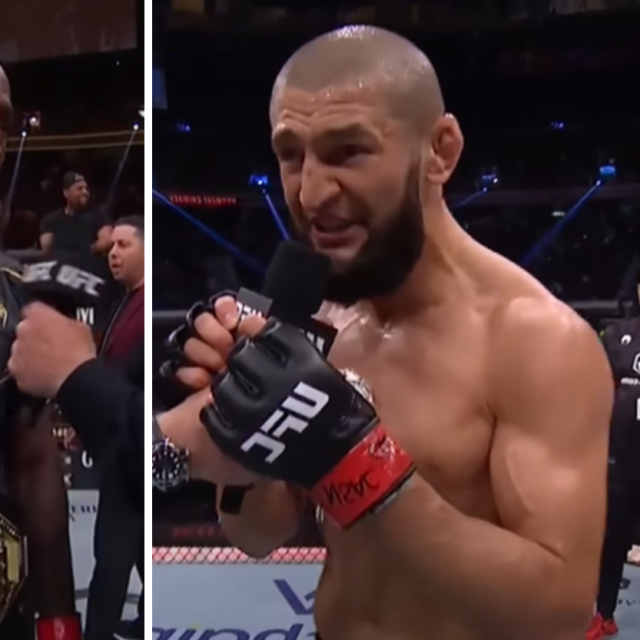 Leon Edwards (lijevo) i Khamzat Chimaev (desno)