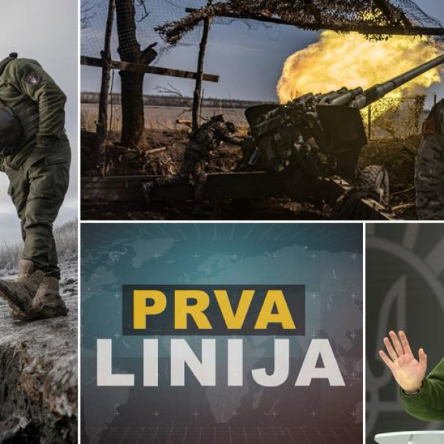 Ukrajinski vojnici na fronti; ukrajinski vojnik pokraj haubice; ukrajinski general Valerij Zalužni