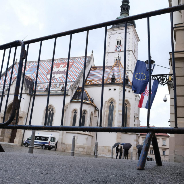 Blokirani i zatvoreni Markov trg (arhivska fotografija)