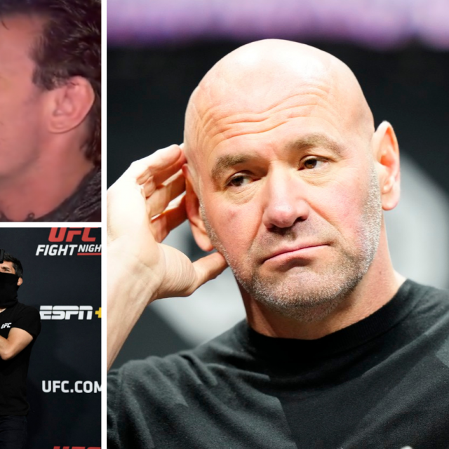 Dana White (desno) | Conor McGregor (gore lijevo) | Leon Edwards vs. Belal Muhammad (dolje lijevo)