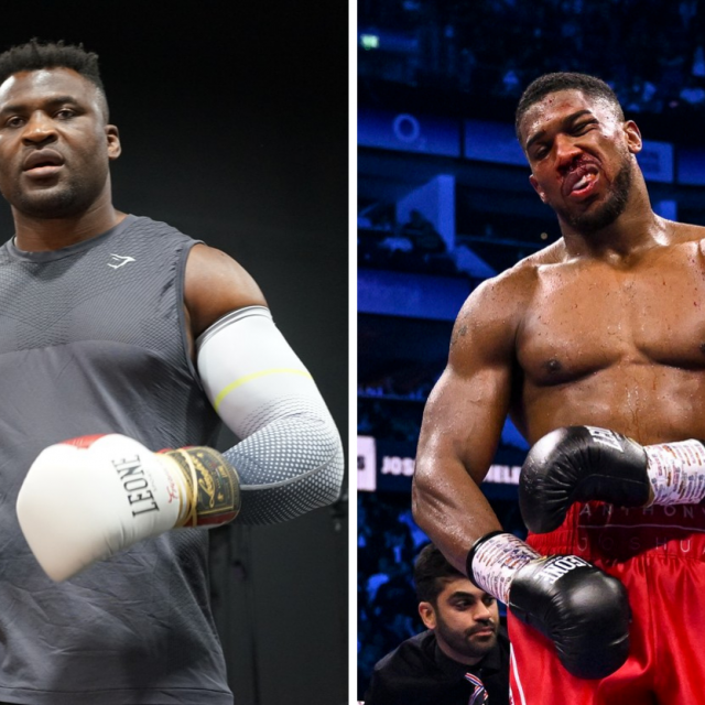 Francis Ngannou (lijevo) i Anthony Joshua (desno)