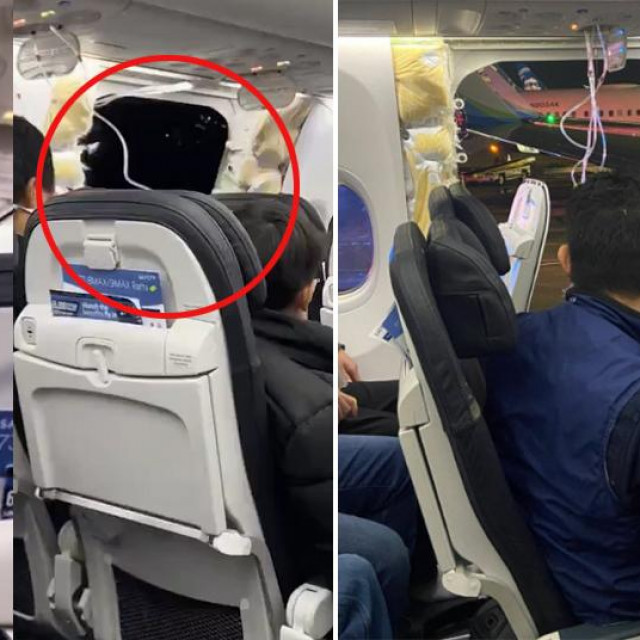 Dramatične scene iz Boeinga 737 MAX 9 Alaska Airlinesa