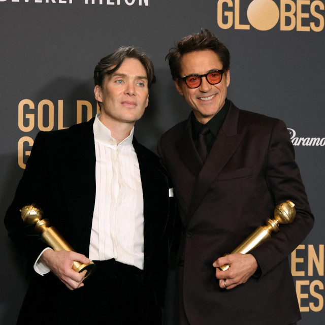 Cillian Murphy i Robert Downey mlađi nakon dodjele Zlatnih globusa