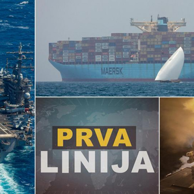 USS Dwight D. Eisenhower; kontejnerski brod kompanije Maersk; USS Carney