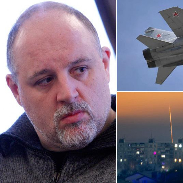 Igor Tabak; MiG 31 s projektilom Kinžal; prizori iz Belgoroda; prizor iz Kijeva