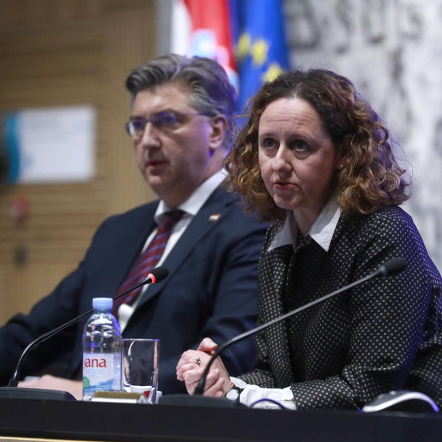 Andrej Plenković i Nina Obuljen Koržinek