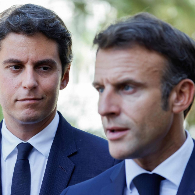 Gabriel Attal i Emmanuel Macron