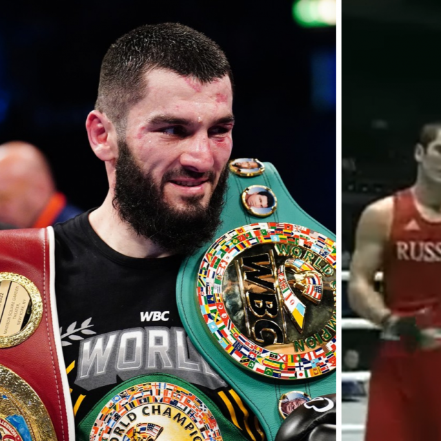 Artur Beterbiev (lijevo) | Oleksandr Usyk i Artur Beterbiev