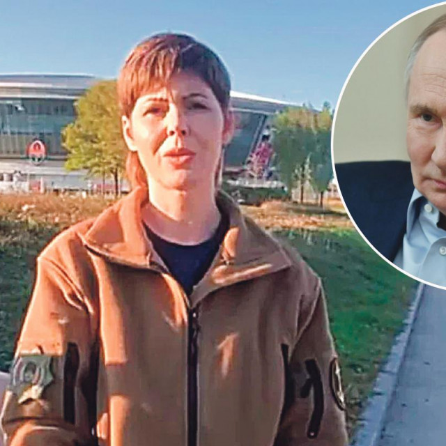 Mirela Jakupanec (lijevo) i Vladimir Putin (u krugu)