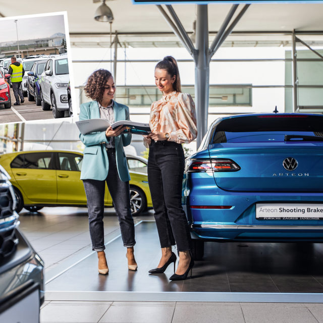 Salon automobila, ilustracija