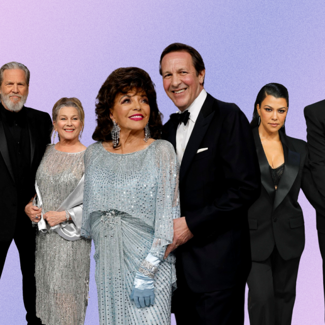 Joan Collins sa suprugom, Kourtney Kardashian sa surpugom, Jeff Bridges sa suprugom