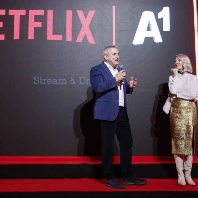 Jiri Dvorjancansky, predsjednik uprave A1 Hrvatska na predstavljanju suradnje A1 i Netflixa u Francuskom paviljonu u Zagrebu