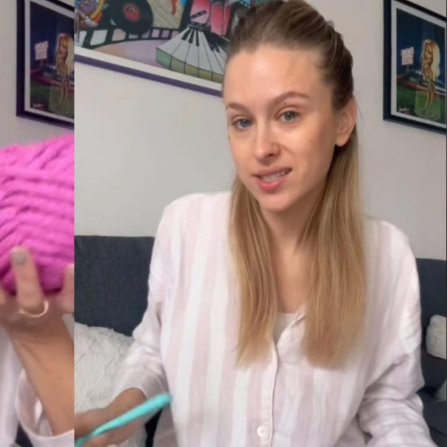 Domenica je kukičala trakicu za glavu