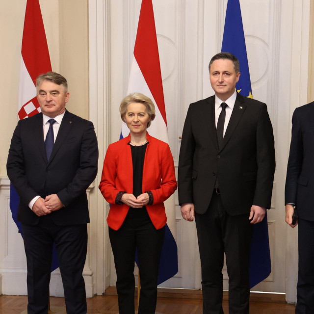 Željko Komšić, Ursula von der Leyen, Denis Bećirović, Mark Rutte i Željka Cvijanović