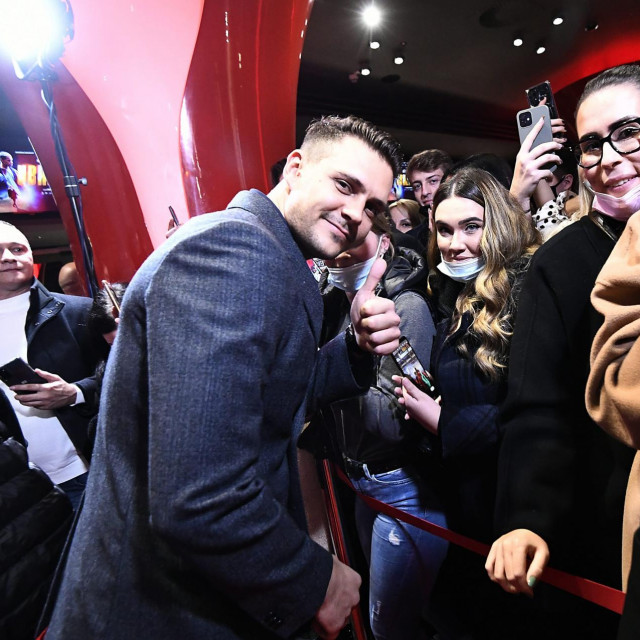 Miloš Biković na premijeri filma ‘Južni Vetar 2: Ubrzanje‘ u Zagrebu 2021.