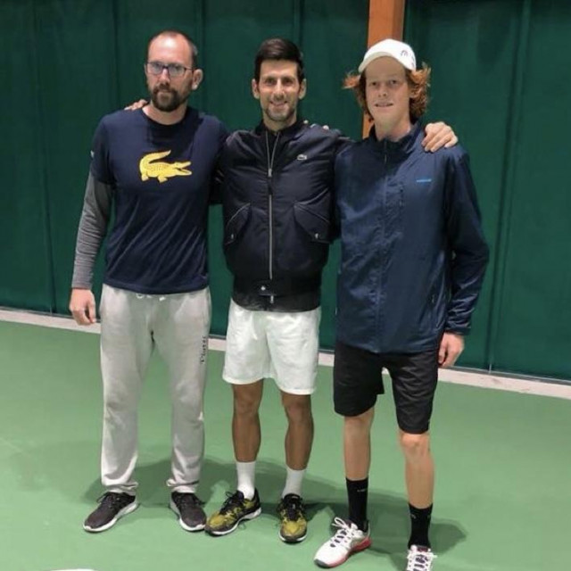 Luka Cvjetković, Novak Đoković i Jannik Sinner