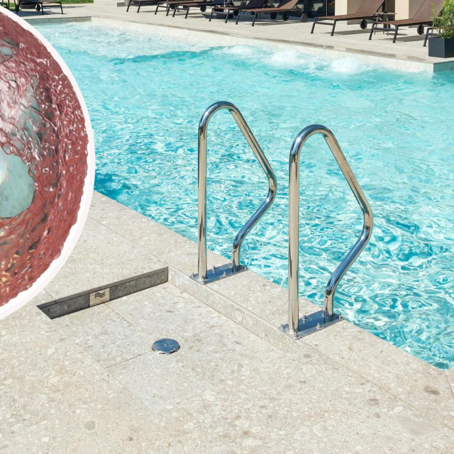 Ilustracija bazena, parazit cryptosporidium (u krugu)