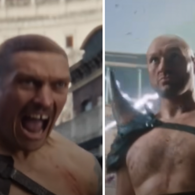 Oleksandr Usyk (lijevo) i Tyson Fury (desno)