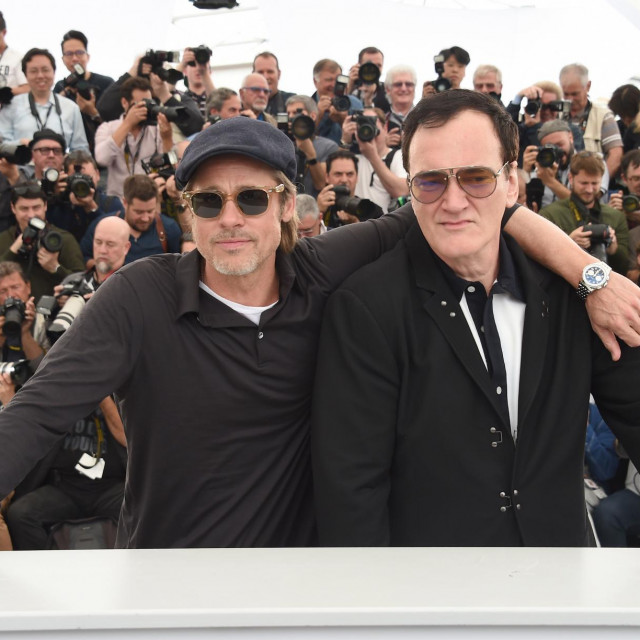 Mandatory Credit: Photo by Benainous+Catarina+Perusseau/Shutterstock (10243468e)
Brad Pitt and Quentin Tarantino
‘Once Upon A Time in Hollywood‘ photocall, 72nd Cannes Film Festival, France - 22 May 2019
