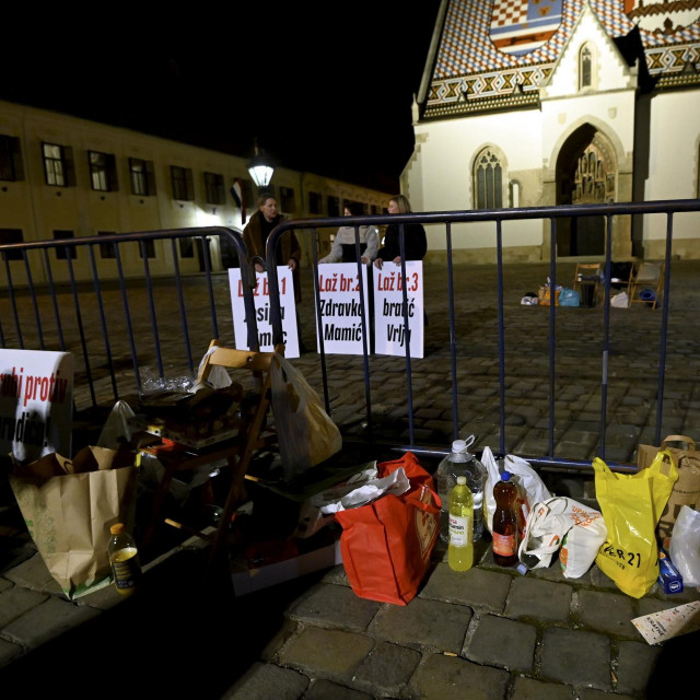 Prosvjed na Markovom trgu