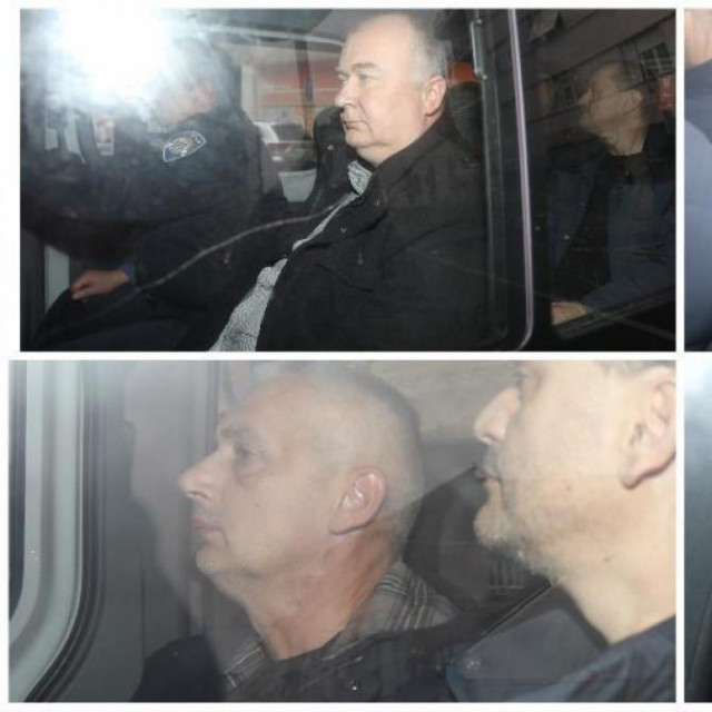 Privođenje uhićenih policajaca u zgradu USKOK-a