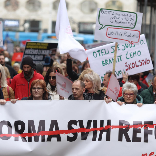 Provjed radnika u obrazovanju i znanosti na Markovu trgu