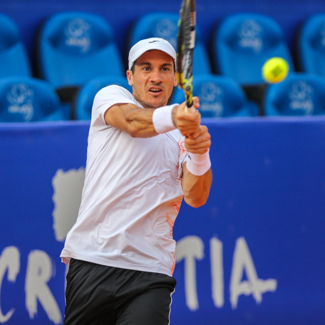 Umag, 240723.
Plava Laguna Croatia Open Umag. Prvo kolo, mec izmedju austrijanca Dominica Thiema i argentinca Facunda Bagnisa.
Na fotografiji: Facundo Bagnis.