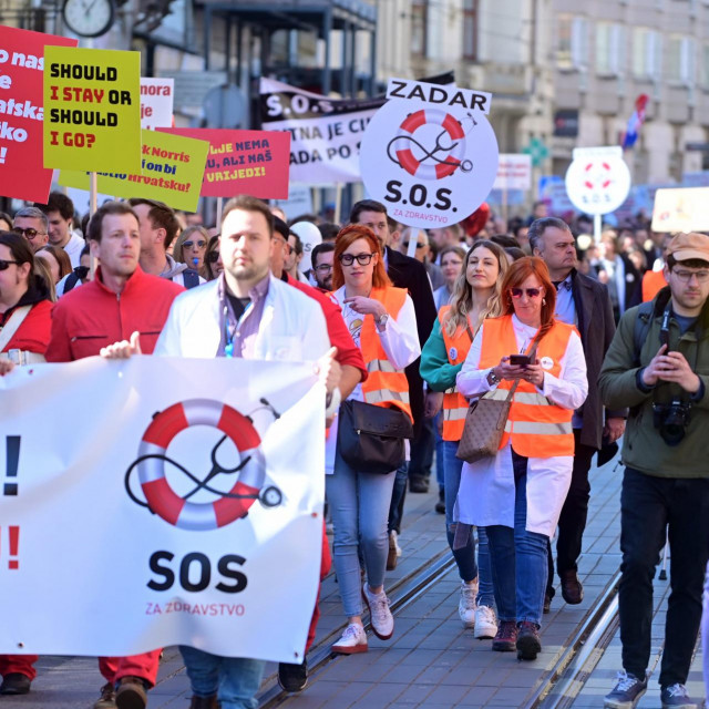 Prosvjed liječnika u ožujku 2023. godine