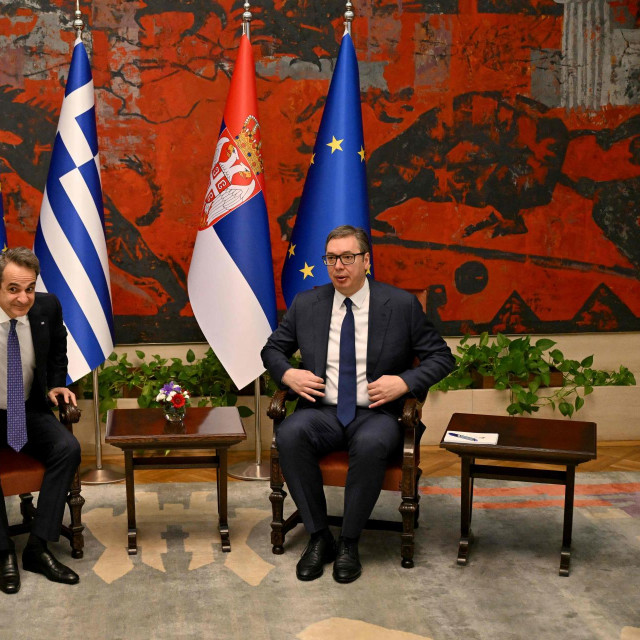 Kyriakos Mitsotakis i Aleksandar Vučić