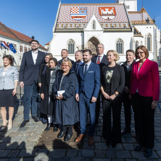 Predstavnici 11 lijevih i centrističkih stranaka dan prije prosvjednog skupa na Markovu trgu