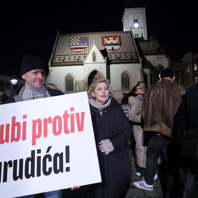 Prošlotjedni protestni skup kada liderima Možemo! nije uspjelo privući začajniji broj građana