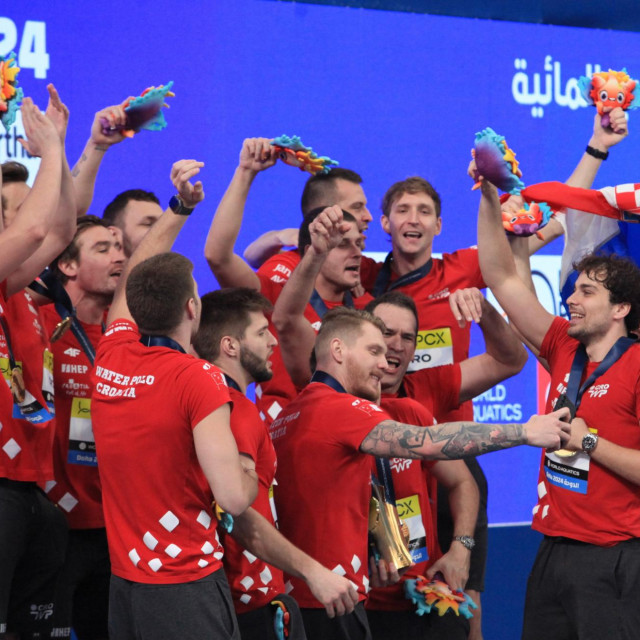 Slavlje vaterpolista nakon osvajanja zlatne medalje 