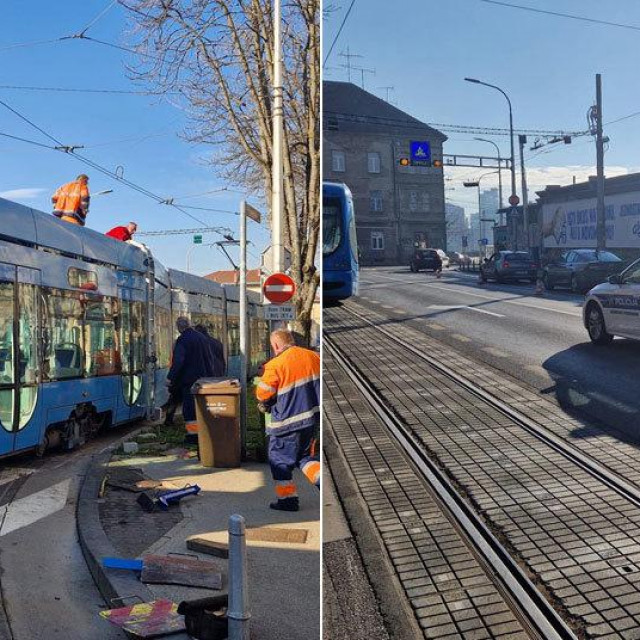 Tramvaj je ispao iz tračnica na križanju Jagićeve i Republike Austrije
