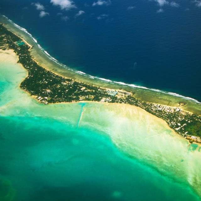 Pogled iz zraka na Republiku Kiribati