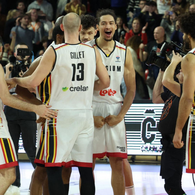 Slavlje igrača Belgije koju vodi Dario Gjergja