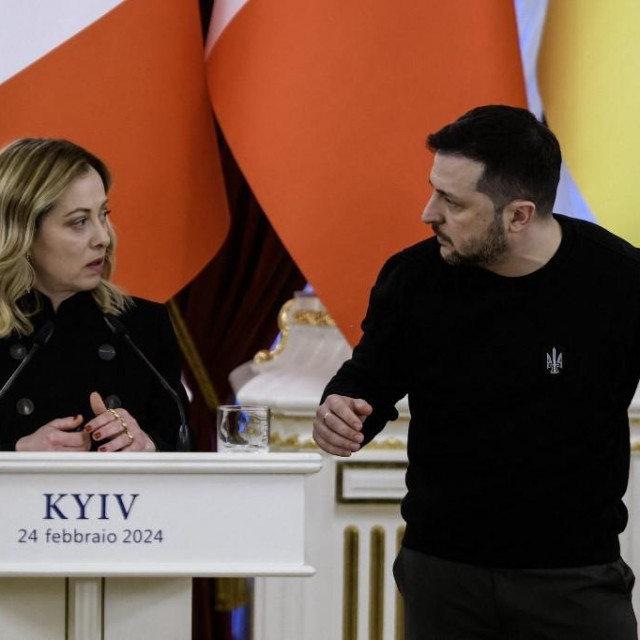 Giorgia Meloni i Volodimir Zelenski