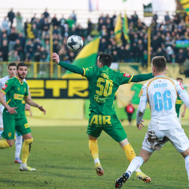Ante Erceg tijekom utakmice s Rijekom