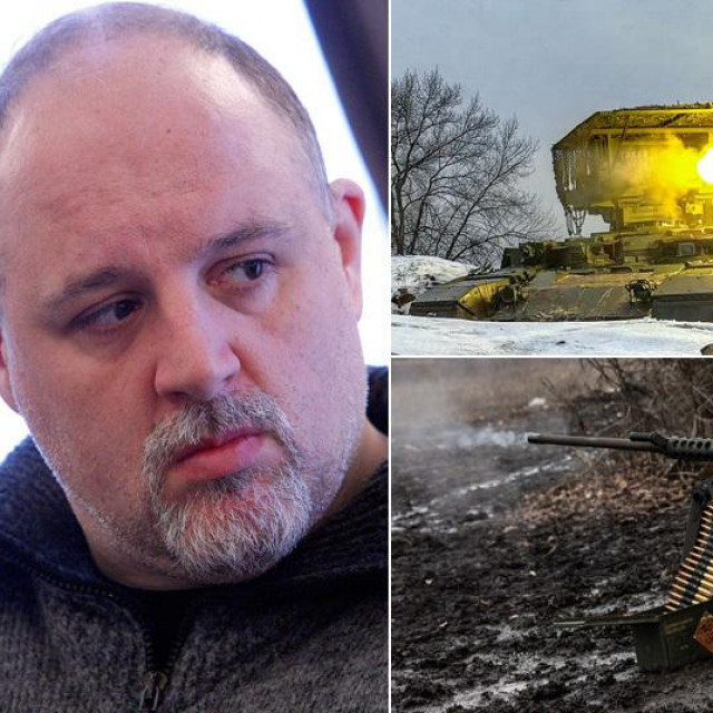 Igor Tabak; rusko oklopno borbeno vozilo Terminator; ukrajinski vojnik puca iz strojnice
