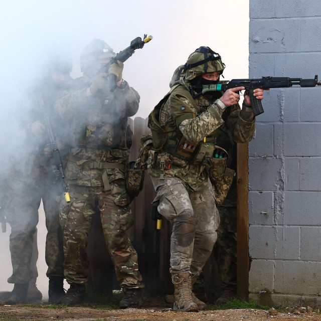 Ukrajinski vojnici tijekom vojne vježbe