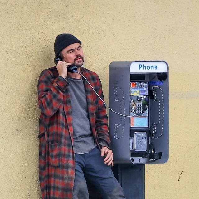 Leonardo Dicaprio na setu