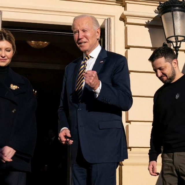 Joe Biden, Volodimir Zelenski i Olena Zelenska