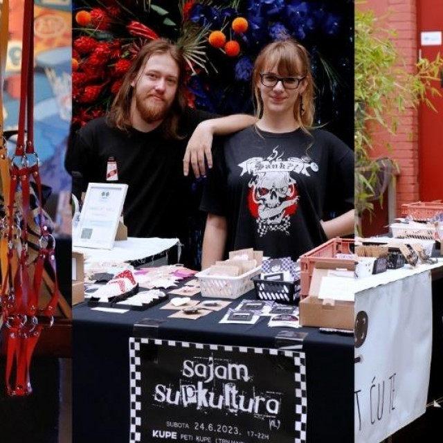 Sajam supkultura organiziraju Marin Gregorić i Kristina Hlopec (na fotografiji u sredini) 
