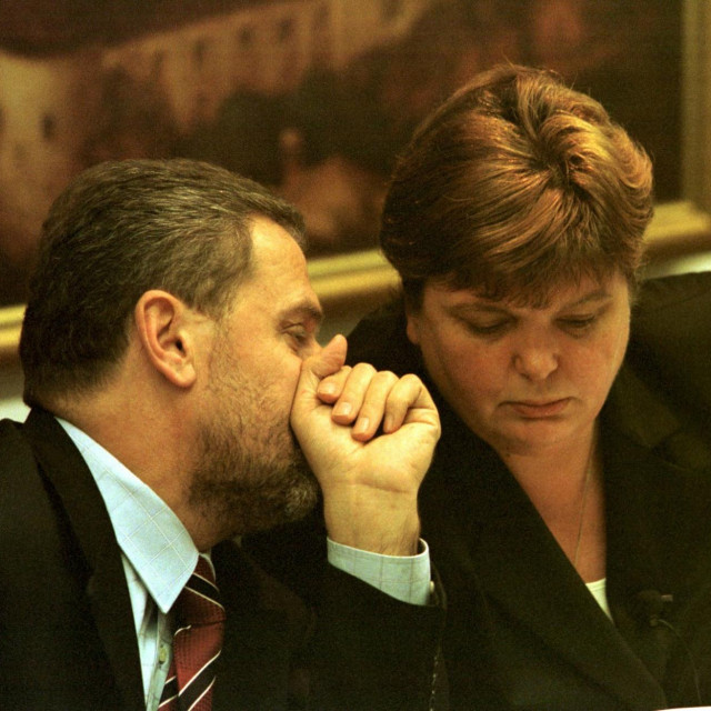 Milan Bandić i Vlasta Pavić na sjednici Gradskog poglavarstva 2004. godine
